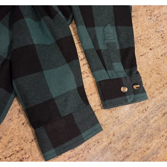 Hickory Shirt Co Pullover Mens XL Green Buffalo Plaid 1/2 Zip Flannel Outdoors - Picture 11 of 13